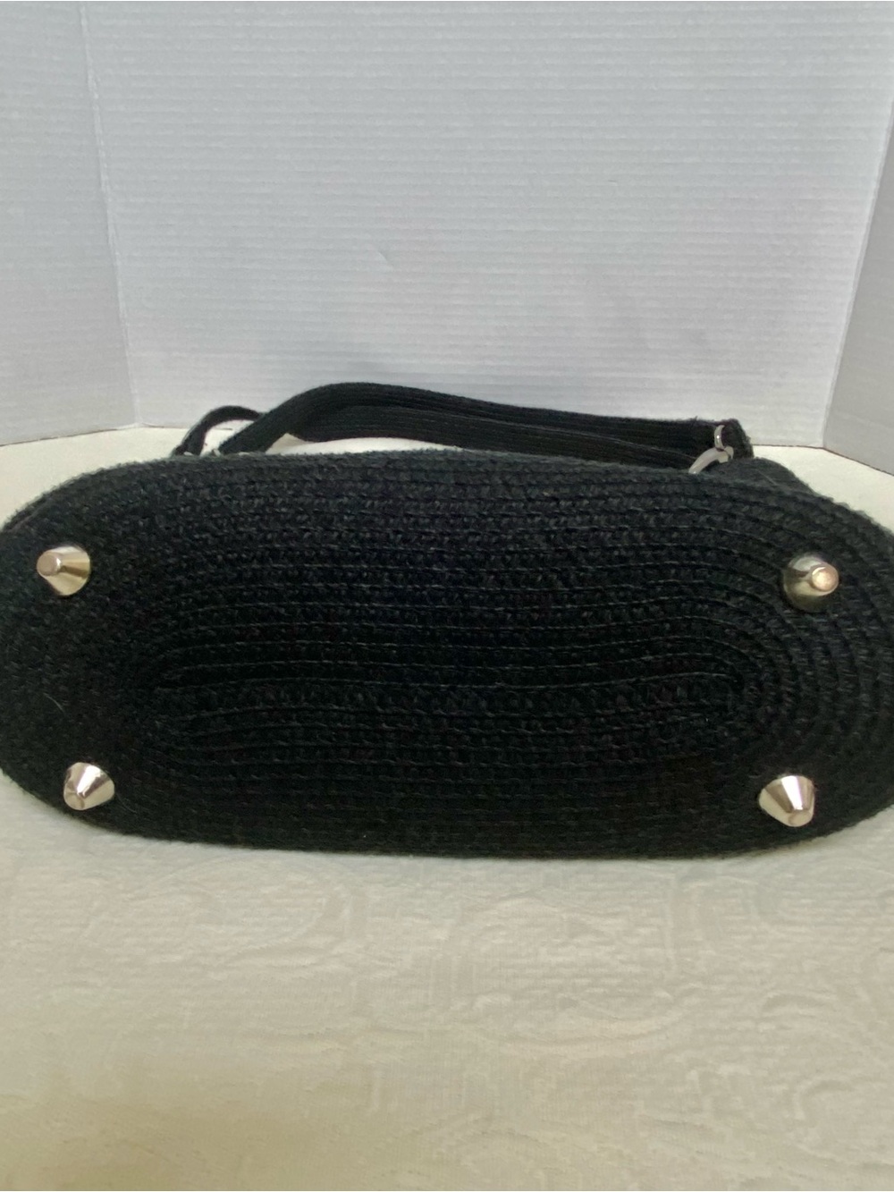 Classic Black Woven Tote Bag - Everyday Carry - Picture 3 of 6